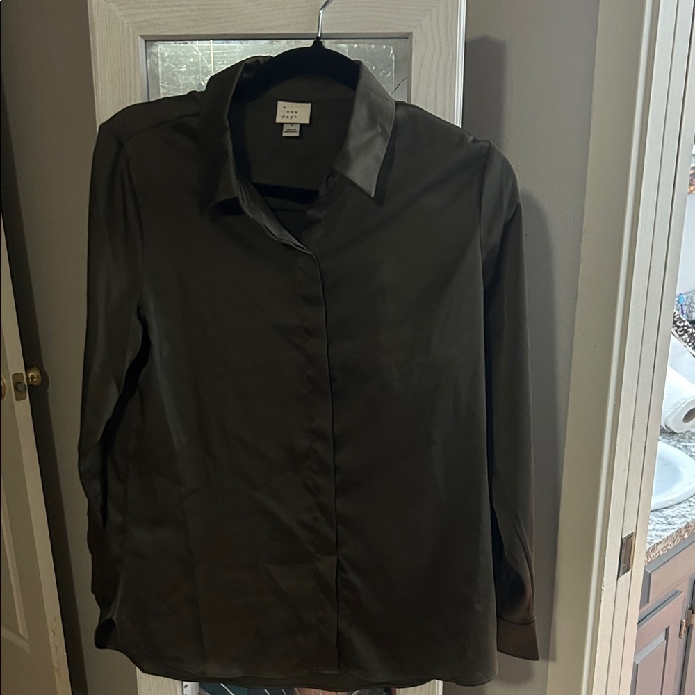 A New Day Olive Green Blouse